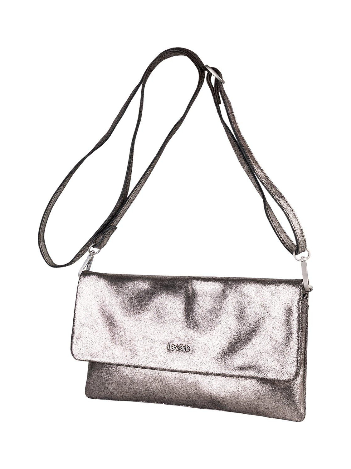 Legend Legend Dames Tas-Clutch-100% Leer-ONE SIZE-Lynn-Zilver