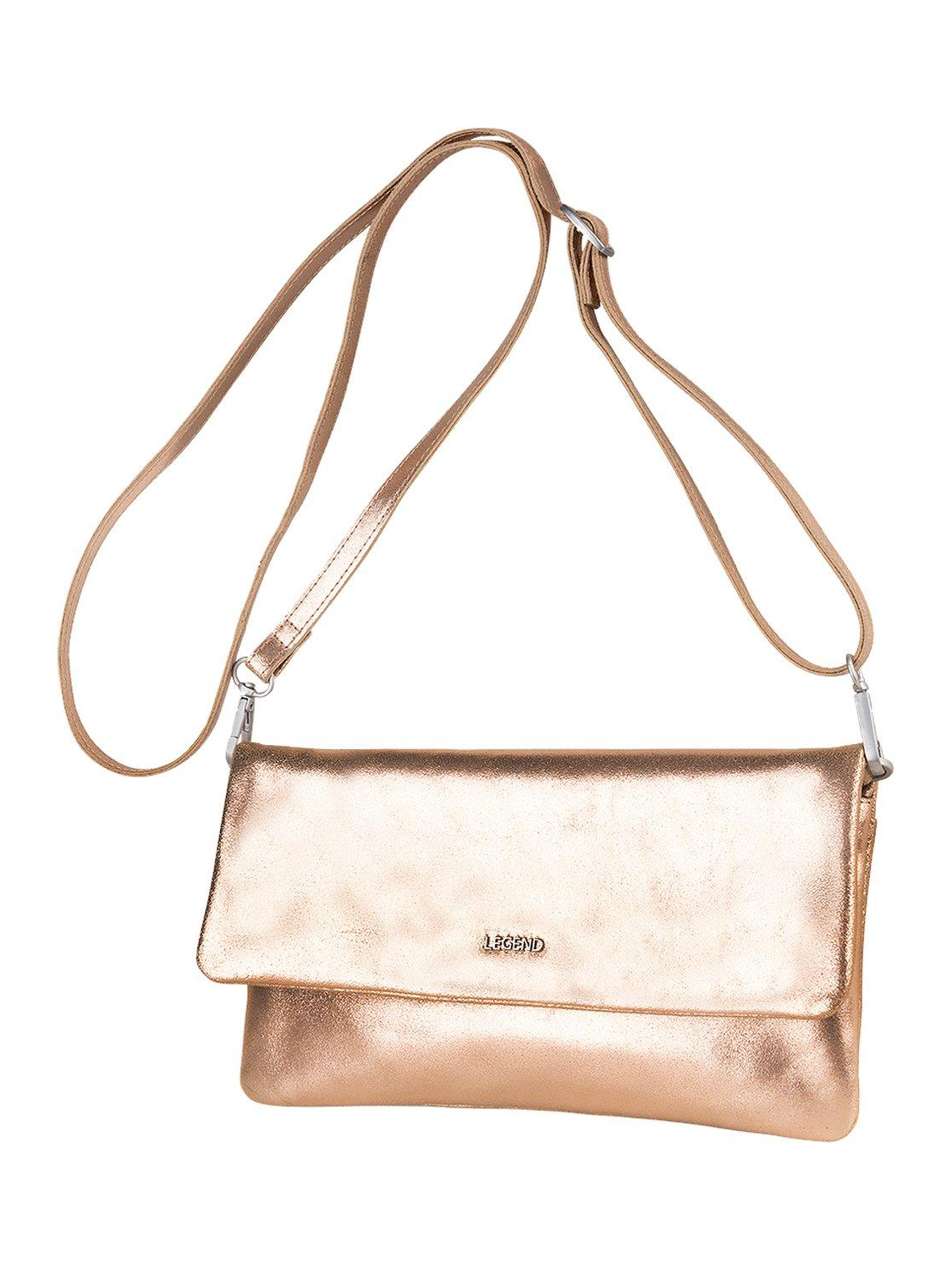 Legend Legend Dames Tas-Clutch-100% Leer-ONE SIZE-Lynn-Metallic Roze
