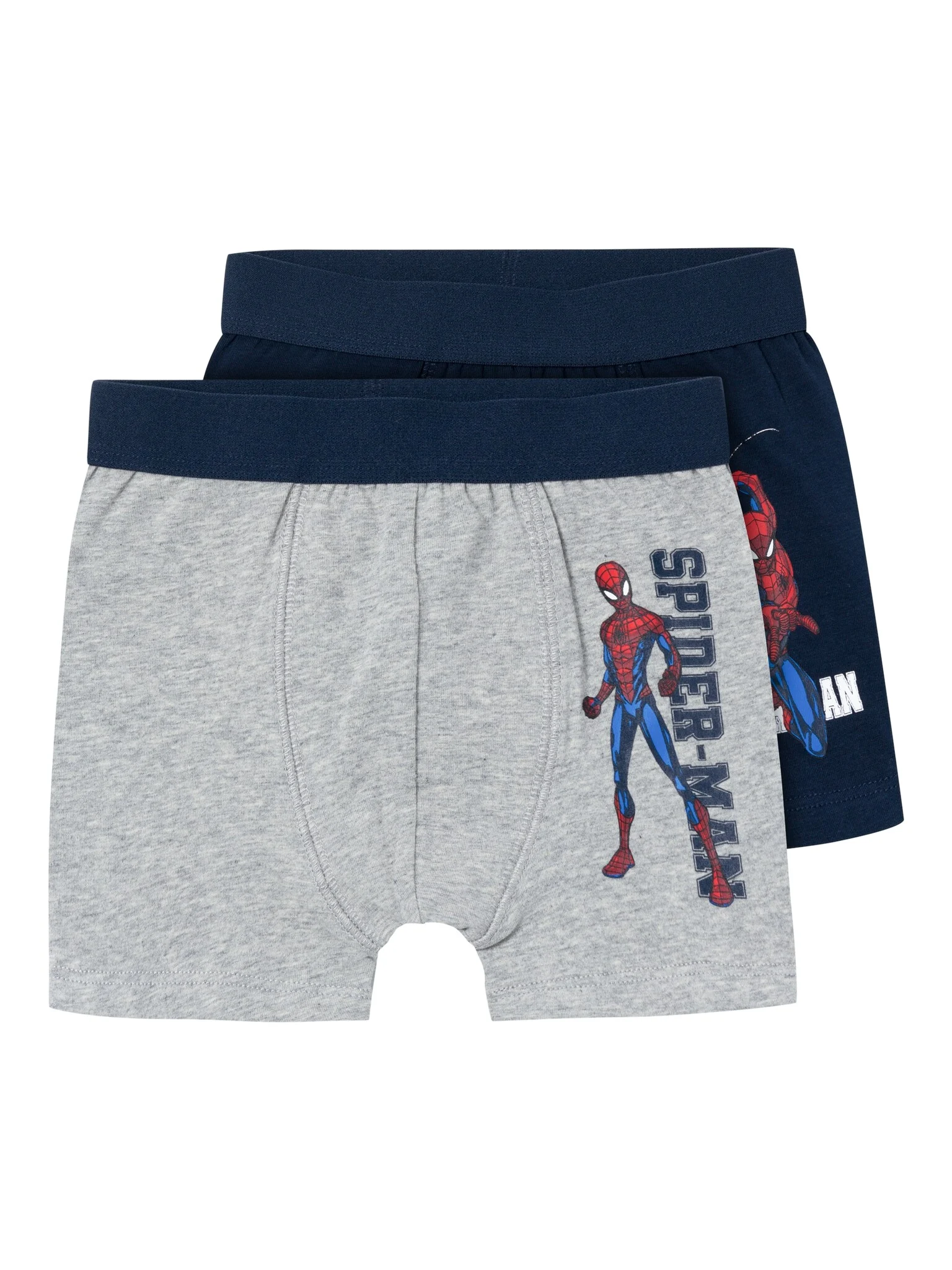 Afbeelding van Name It Jongens boxershorts spiderman blauw/grijs 2-pack