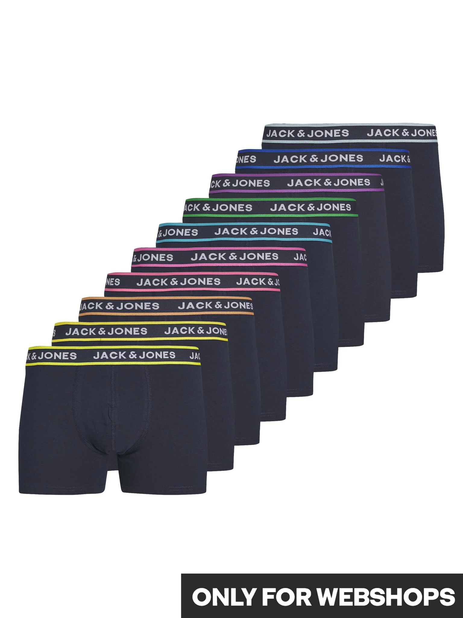 Afbeelding van Jack & Jones Heren boxershorts trunks jaclime navy r 10-pack