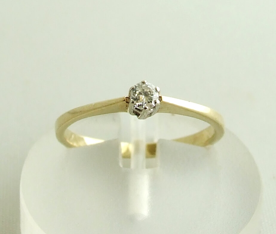 Afbeelding van Christian Geel gouden briljant geslepen diamanten ring