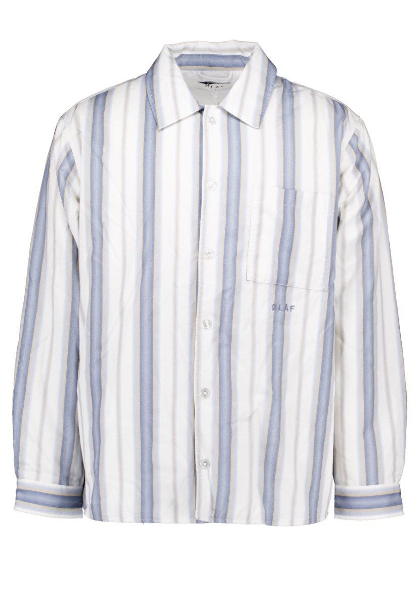 Olaf Hussein Padded stripe overshirts