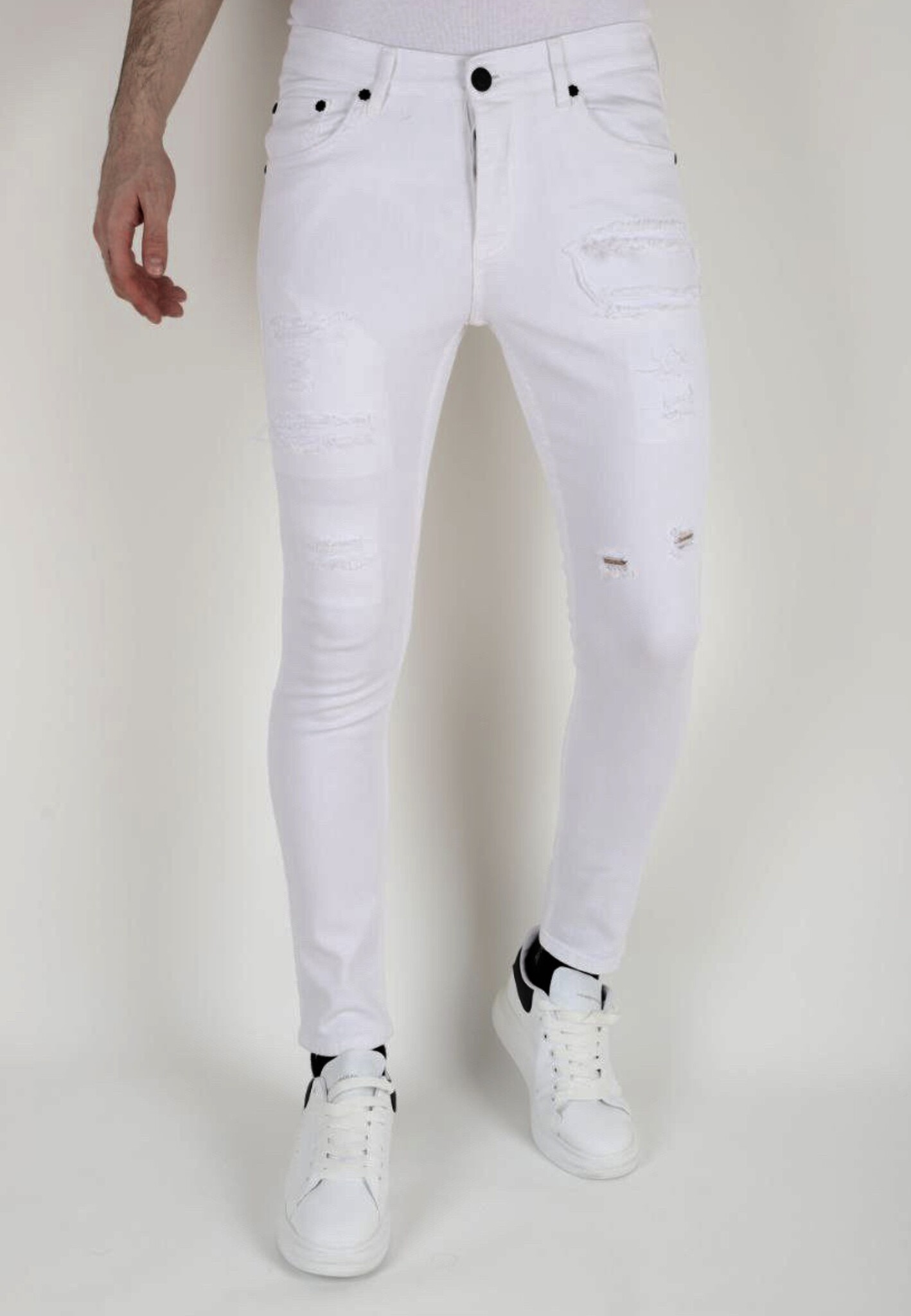 Mario Morato Te ripped jeans voor slim fit dp105