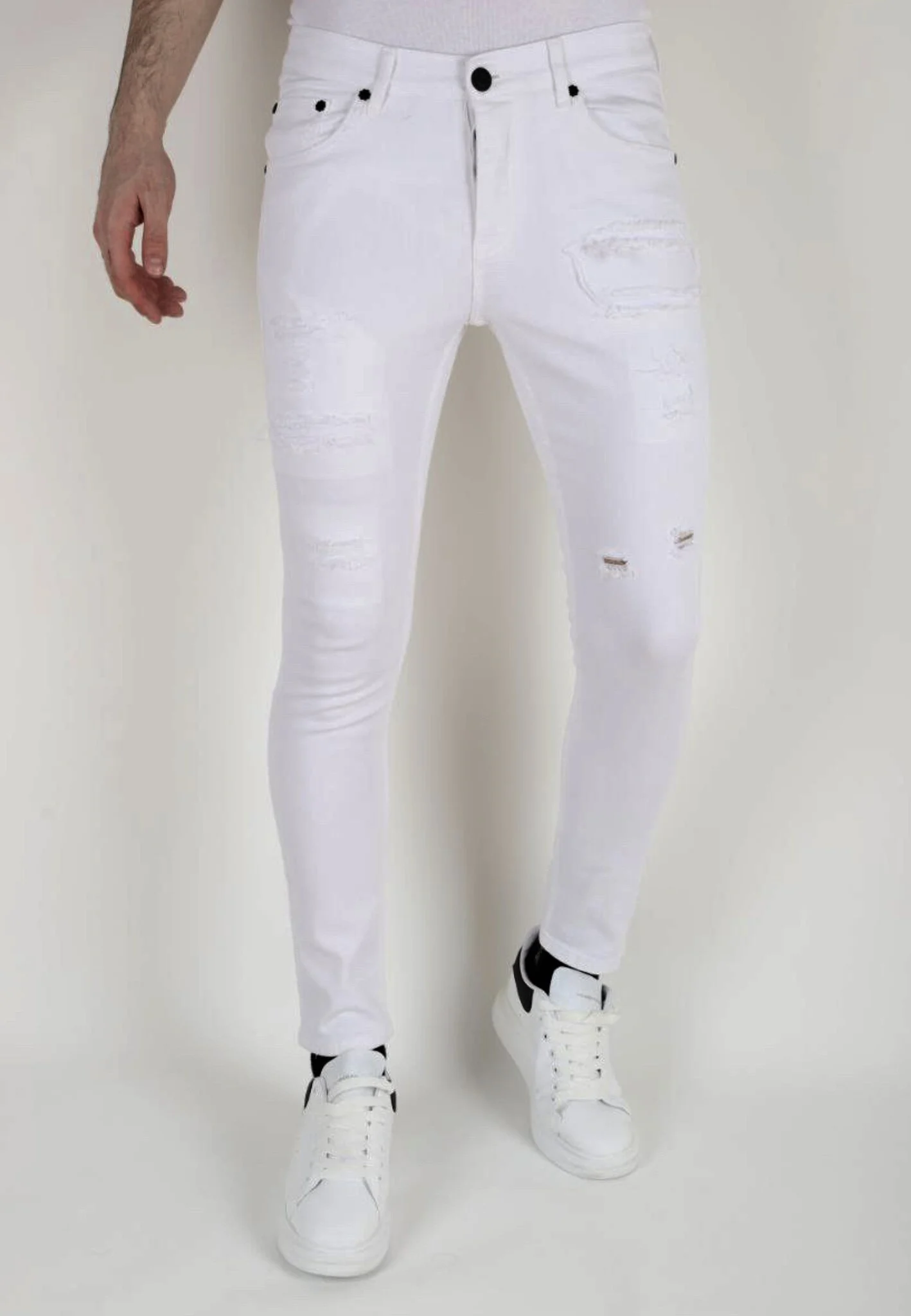 Mario Morato Te ripped jeans voor slim fit dp105