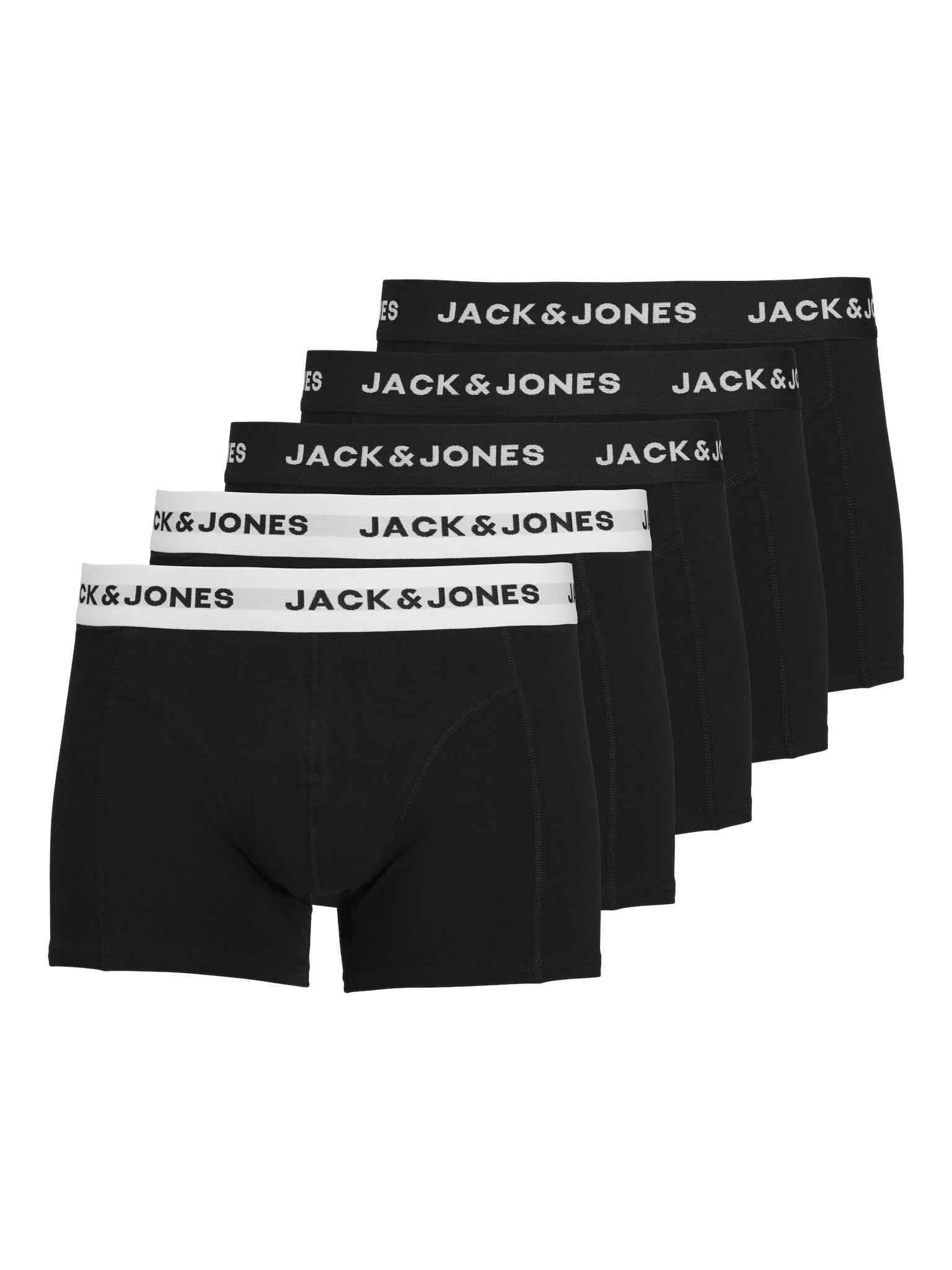 Jack & Jones Heren boxershorts trunks jacsolid effen 5-pack