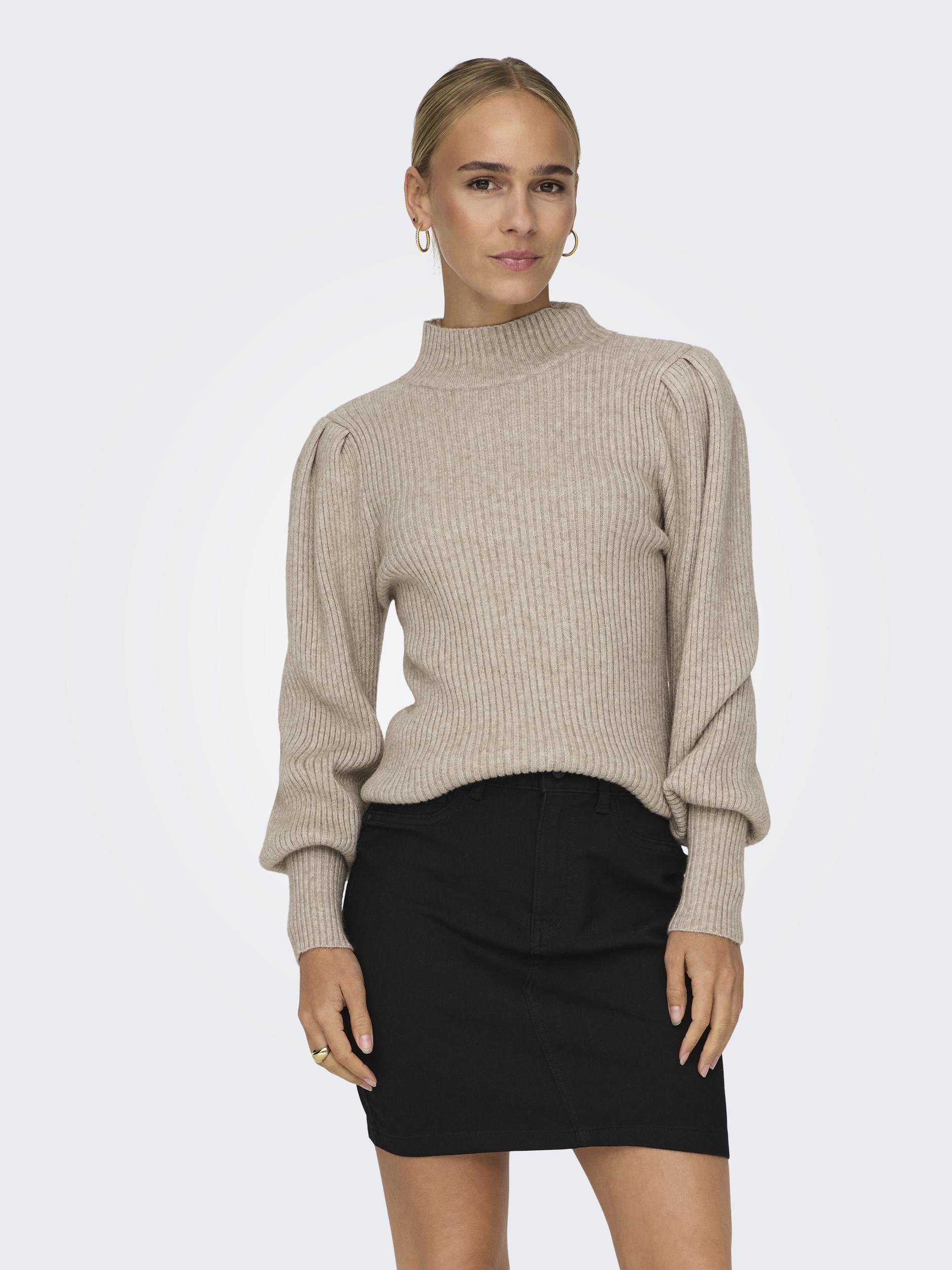 Only Gebreide pullover met opstaande kraag, model 'KATIA'