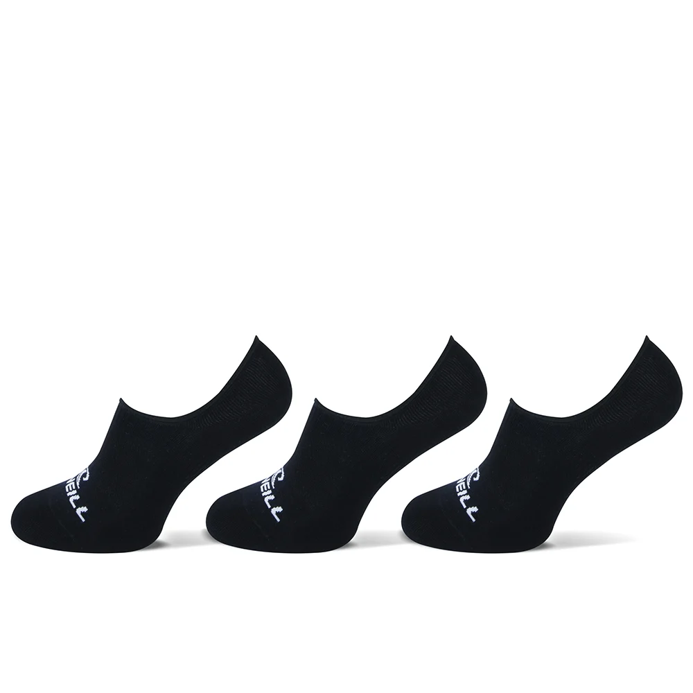 Afbeelding van O'Neill Footies sokken heren / dames no show 710003 zwart 3-pack