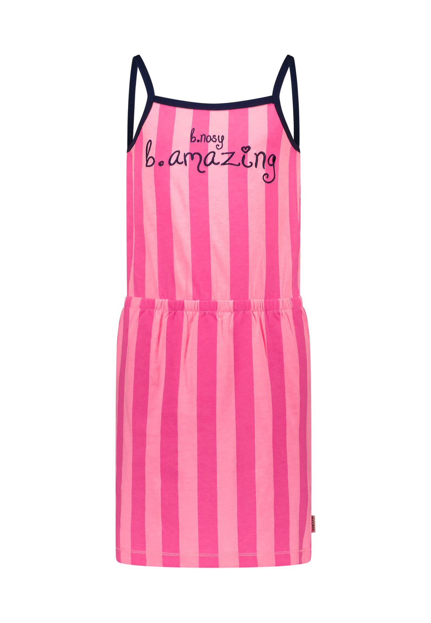 Afbeelding van B.Nosy Meisjes mouwloze jurk met elastieke taille cute stripe