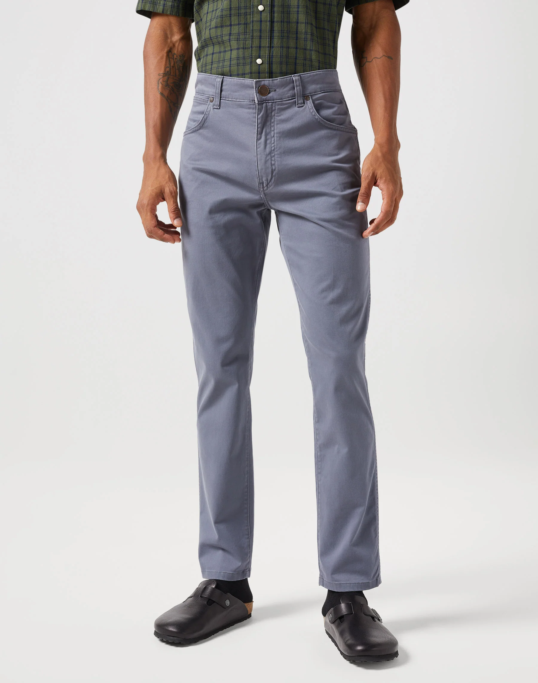 Wrangler Larston heren slim-fit broek turbulence