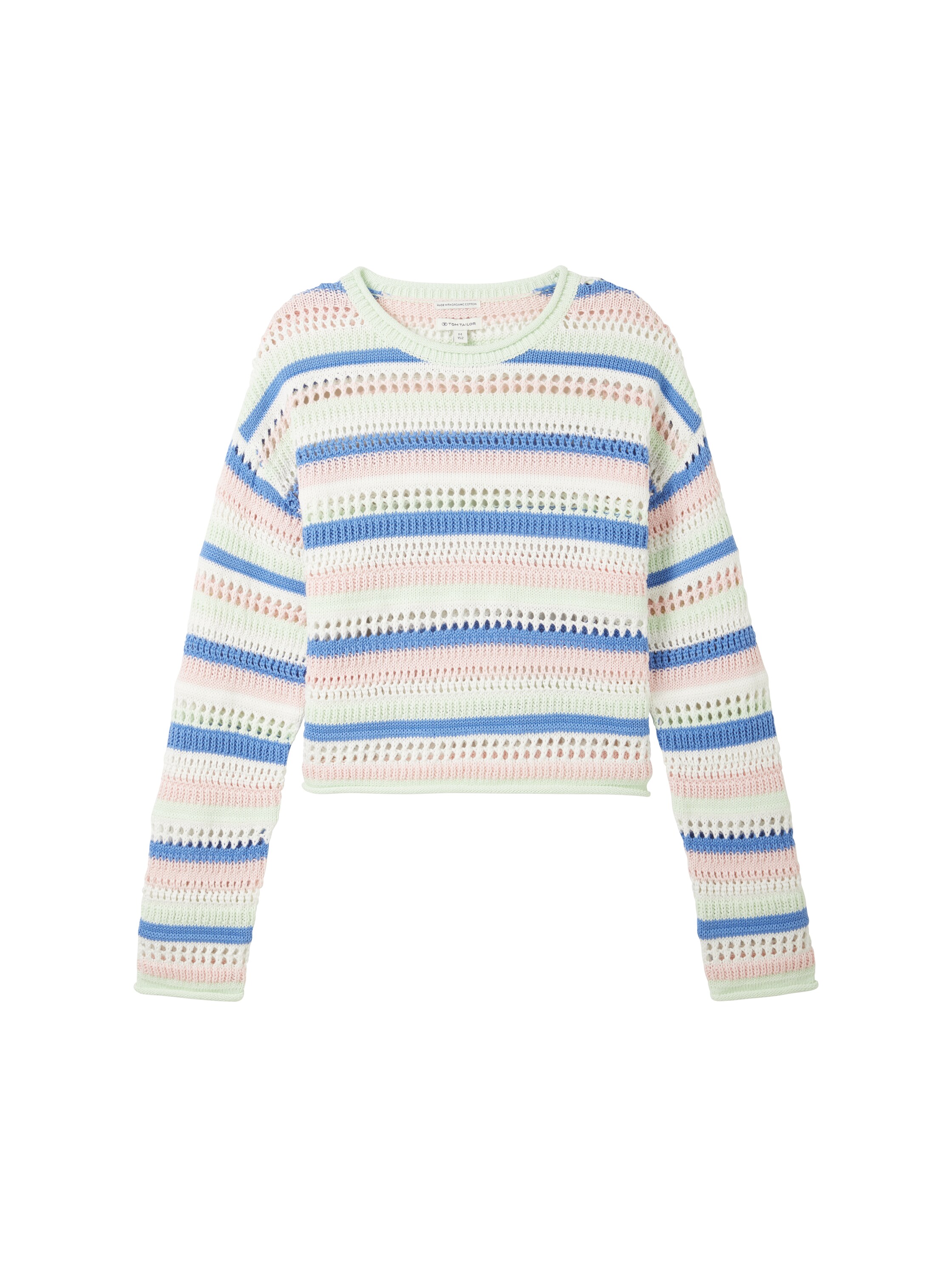 Afbeelding van Tom Tailor Cropped striped pullover