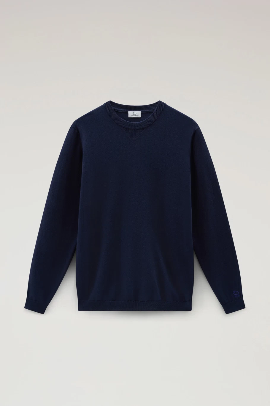 Woolrich Men logo crewneck melton