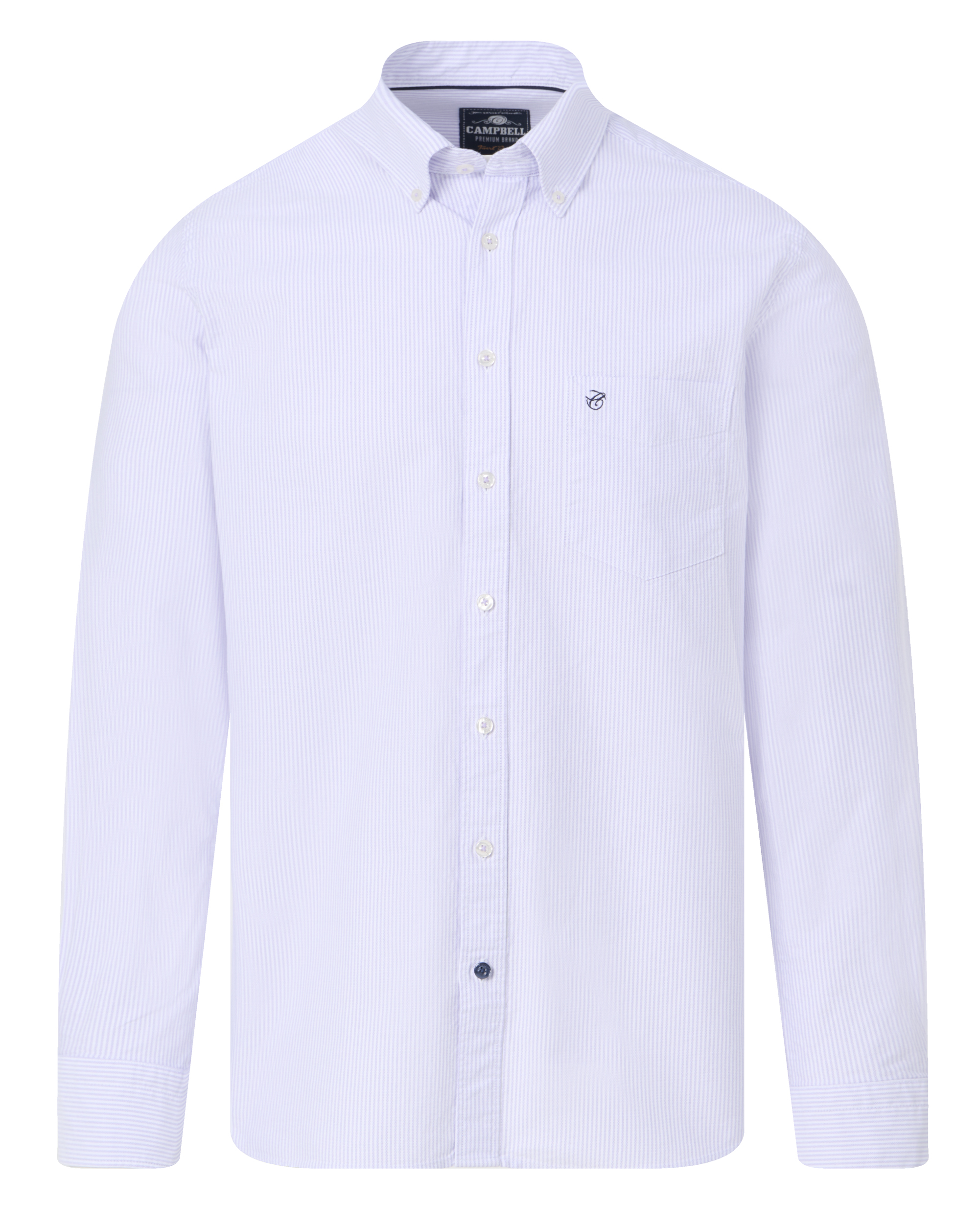 Campbell Classic casual overhemd met lange mouwen