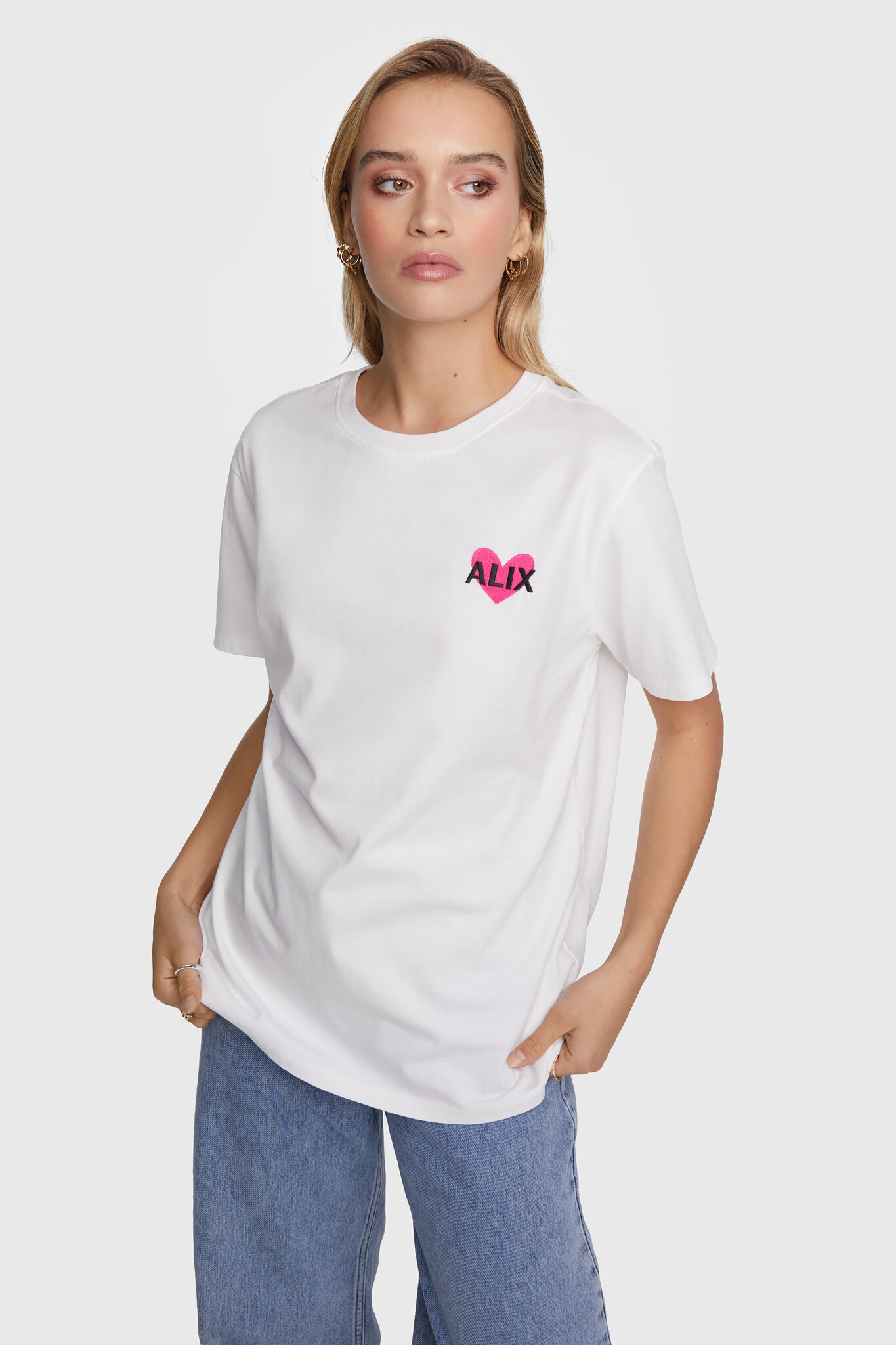 Afbeelding van Alix The Label 2312819436 knitted alix heart t-shirt