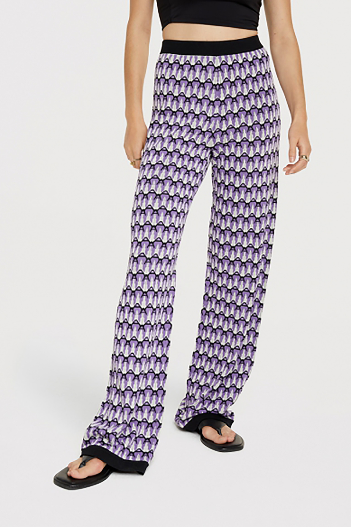 Afbeelding van Alix The Label 2306160207 knitted a-jacquard pants