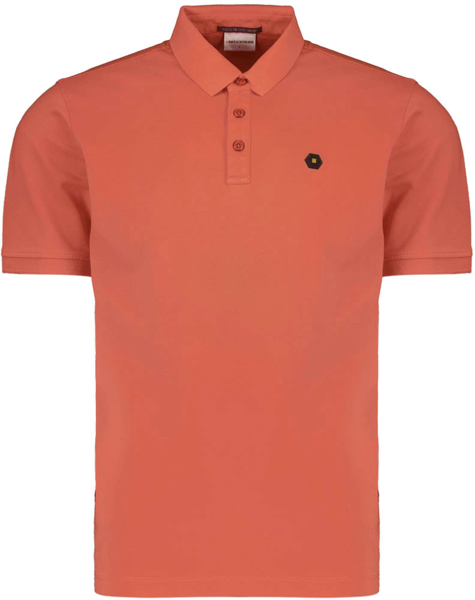 No Excess Polo korte mouw pique garment dyed melon