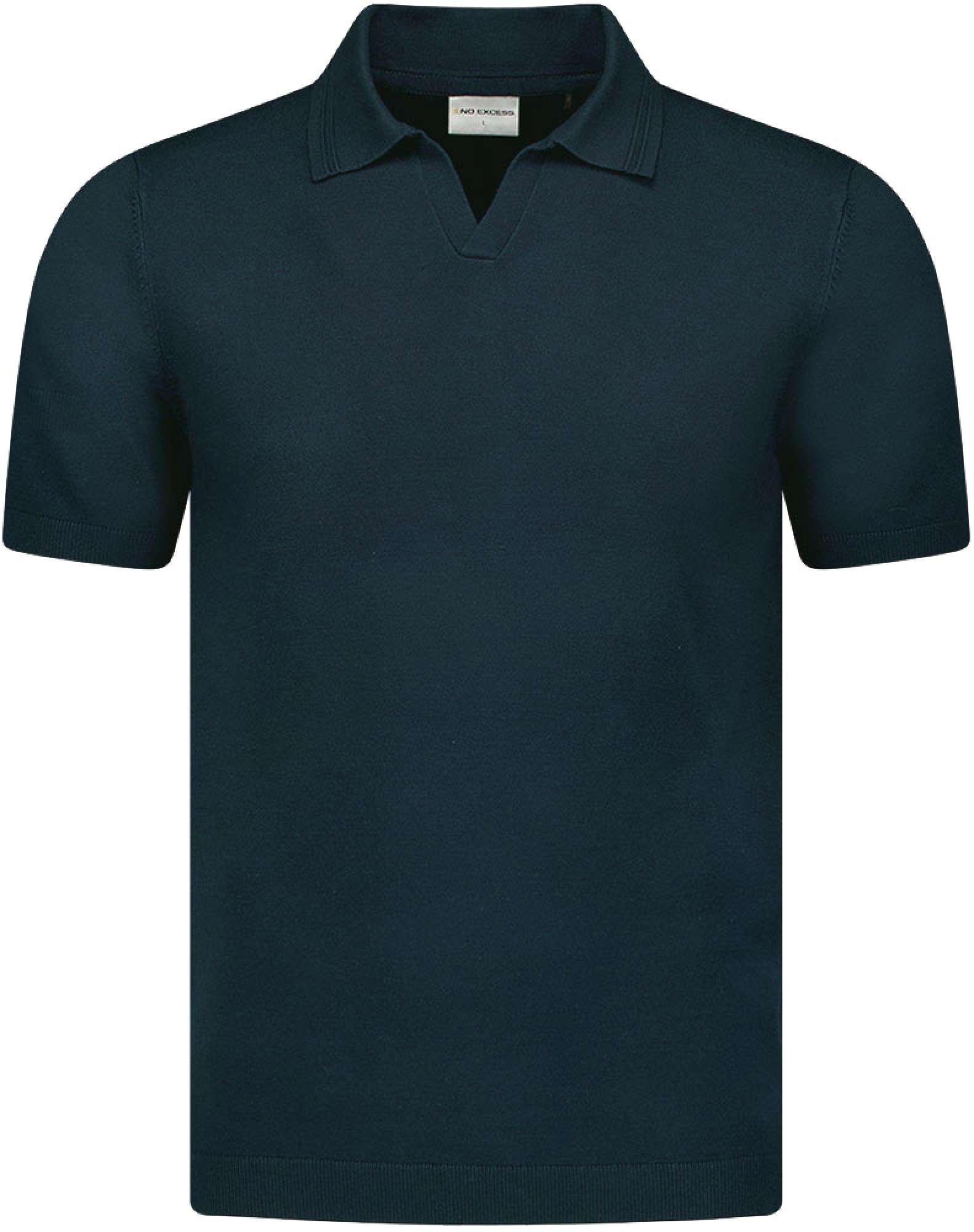 No Excess Polo korte mouw gebreid night