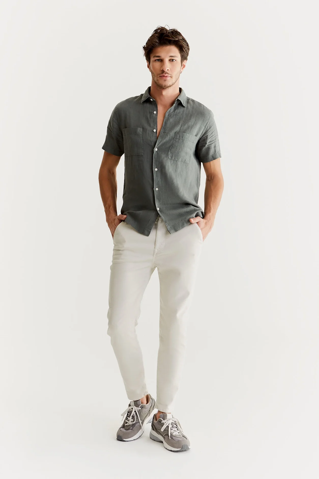 Cup of Joe Felix heren slim-fit chino stone