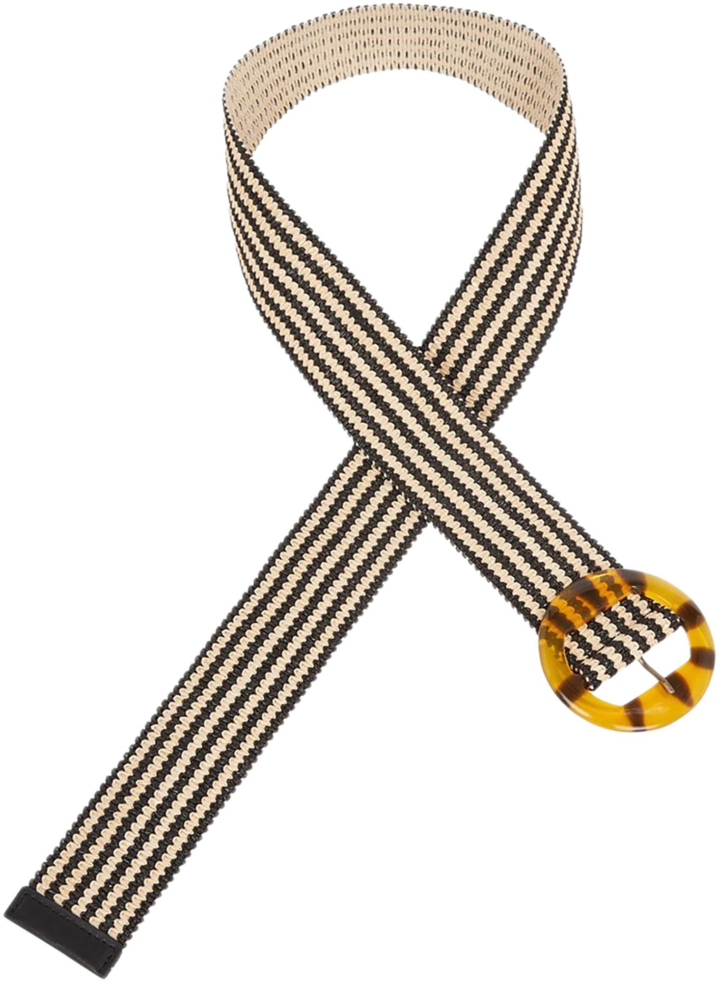 Afbeelding van King Louie Striped belt black& off white