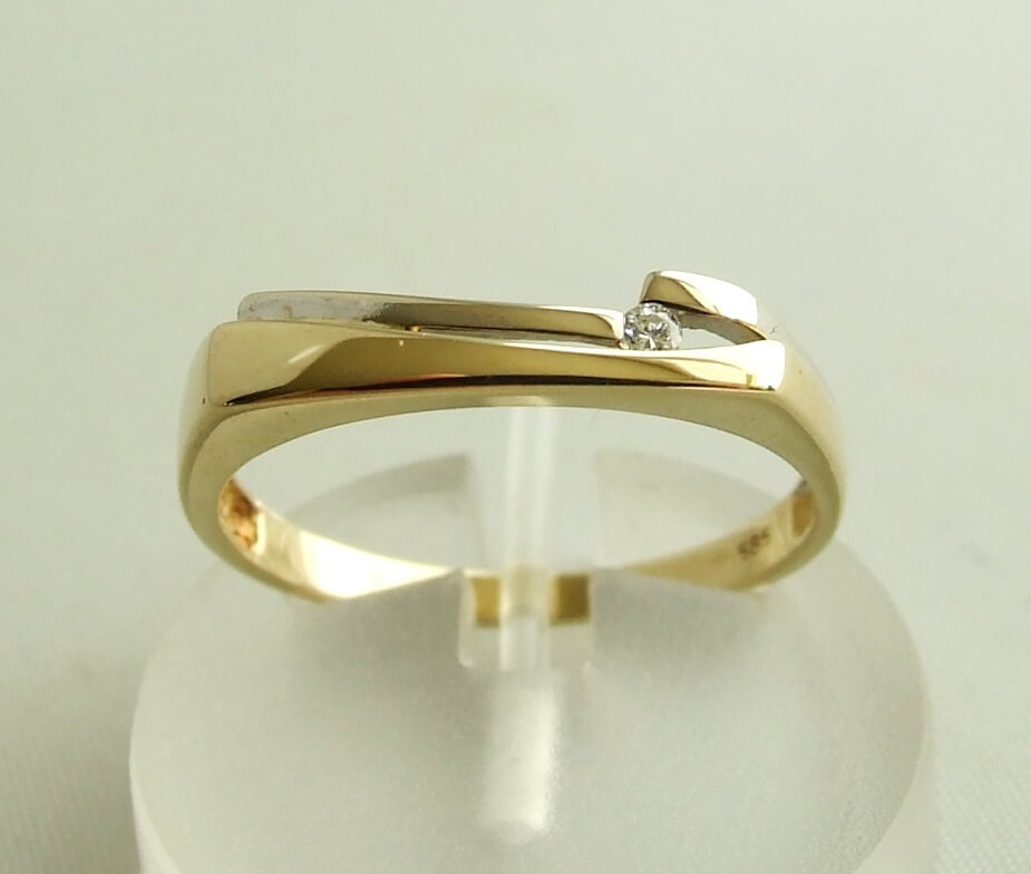 Afbeelding van Christian Gouden bicolor ring met diamant
