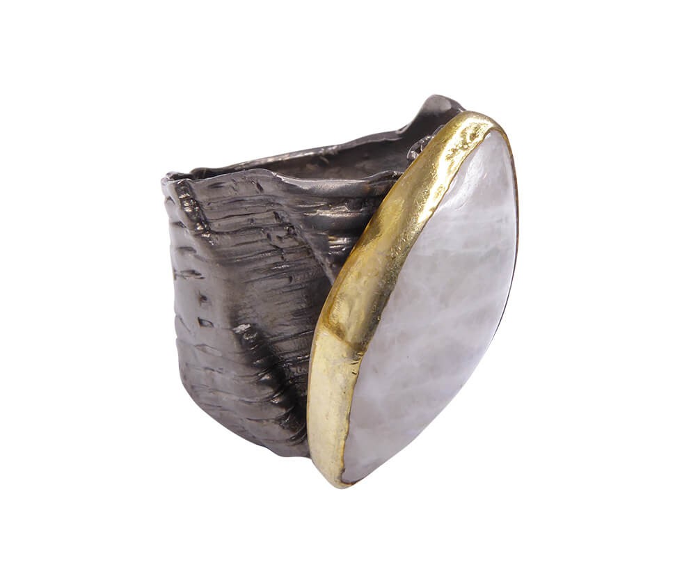 Afbeelding van RADO Zilveren ring met labriet