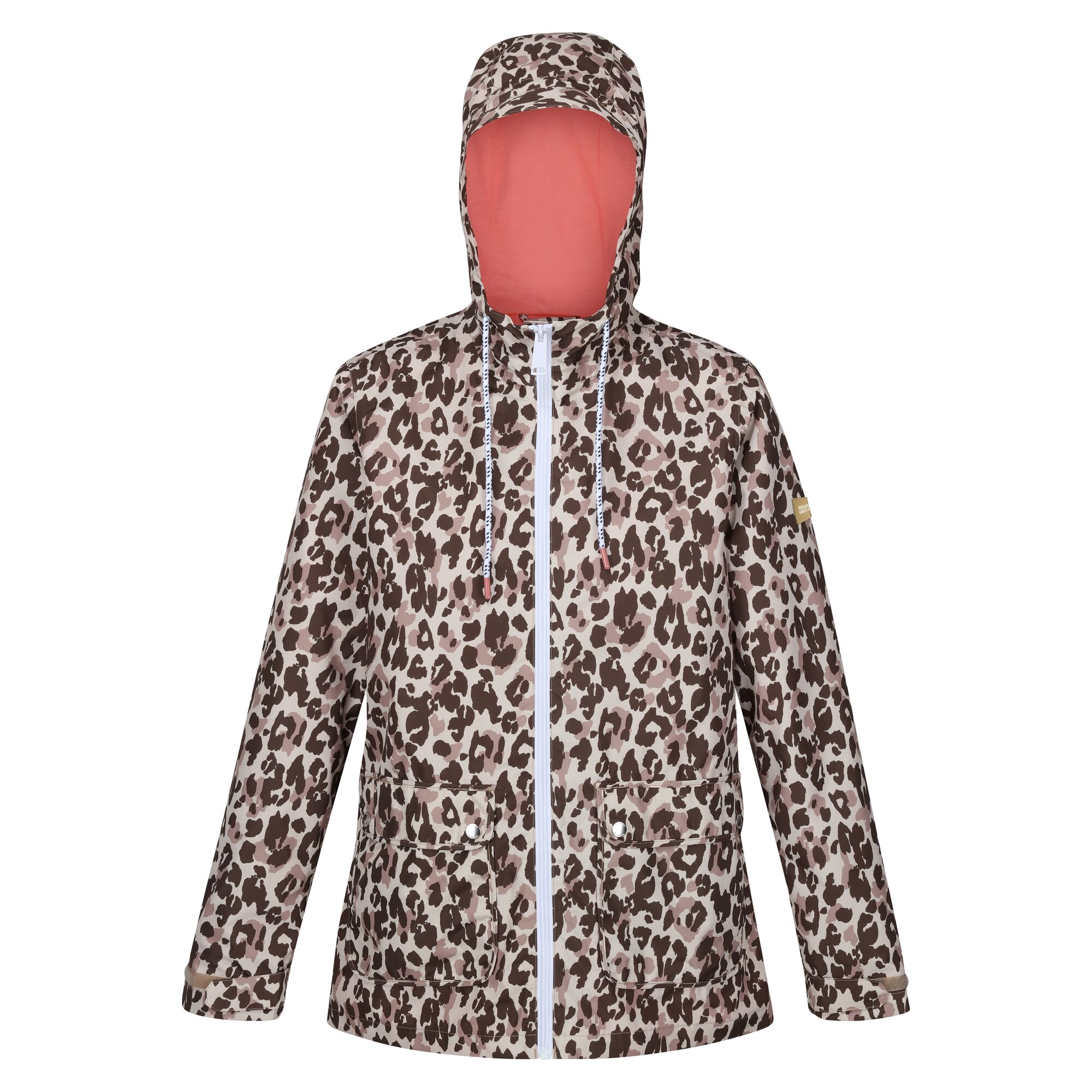 Afbeelding van Regatta Dames bayletta waterdichte jas met luipaardprint