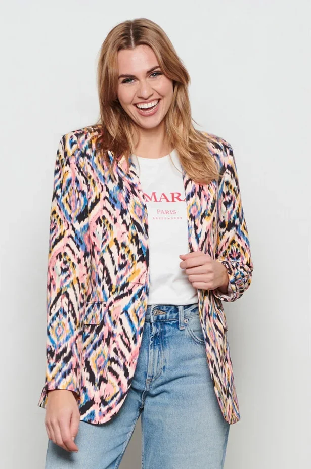 Afbeelding van &Co Woman Blazer claire multi ikat