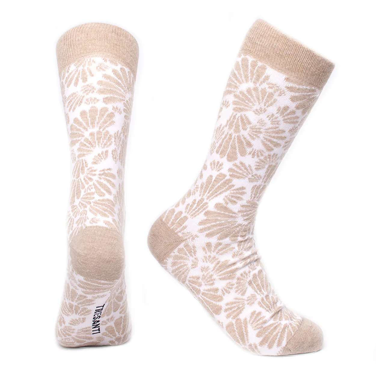 Afbeelding van Tresanti Capriano | socks with botanical lines | taupe