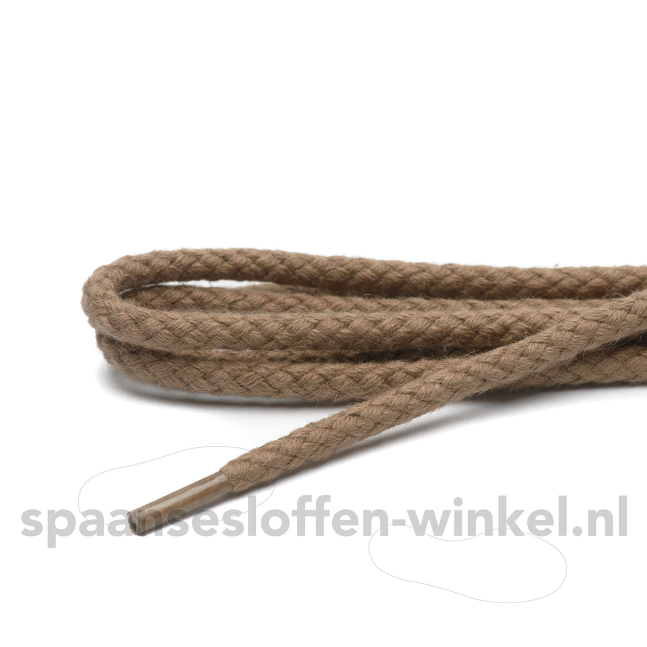 ARIESZZZ Schoenveters leverbeige rond grof dikte 4 mm