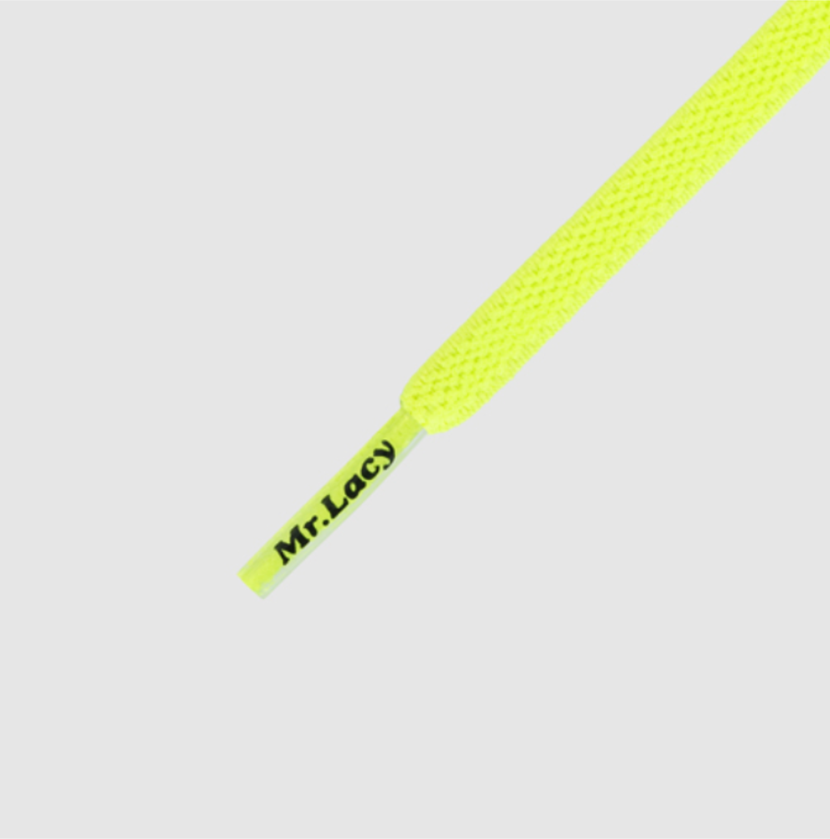 Afbeelding van Mr. Lacy Flexies neon lime yellow plat 90 cm