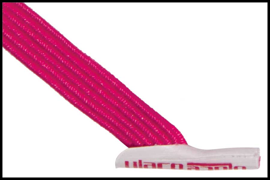Afbeelding van Ulace veters voor sneakers met 6 gaatjes magenta elastiek