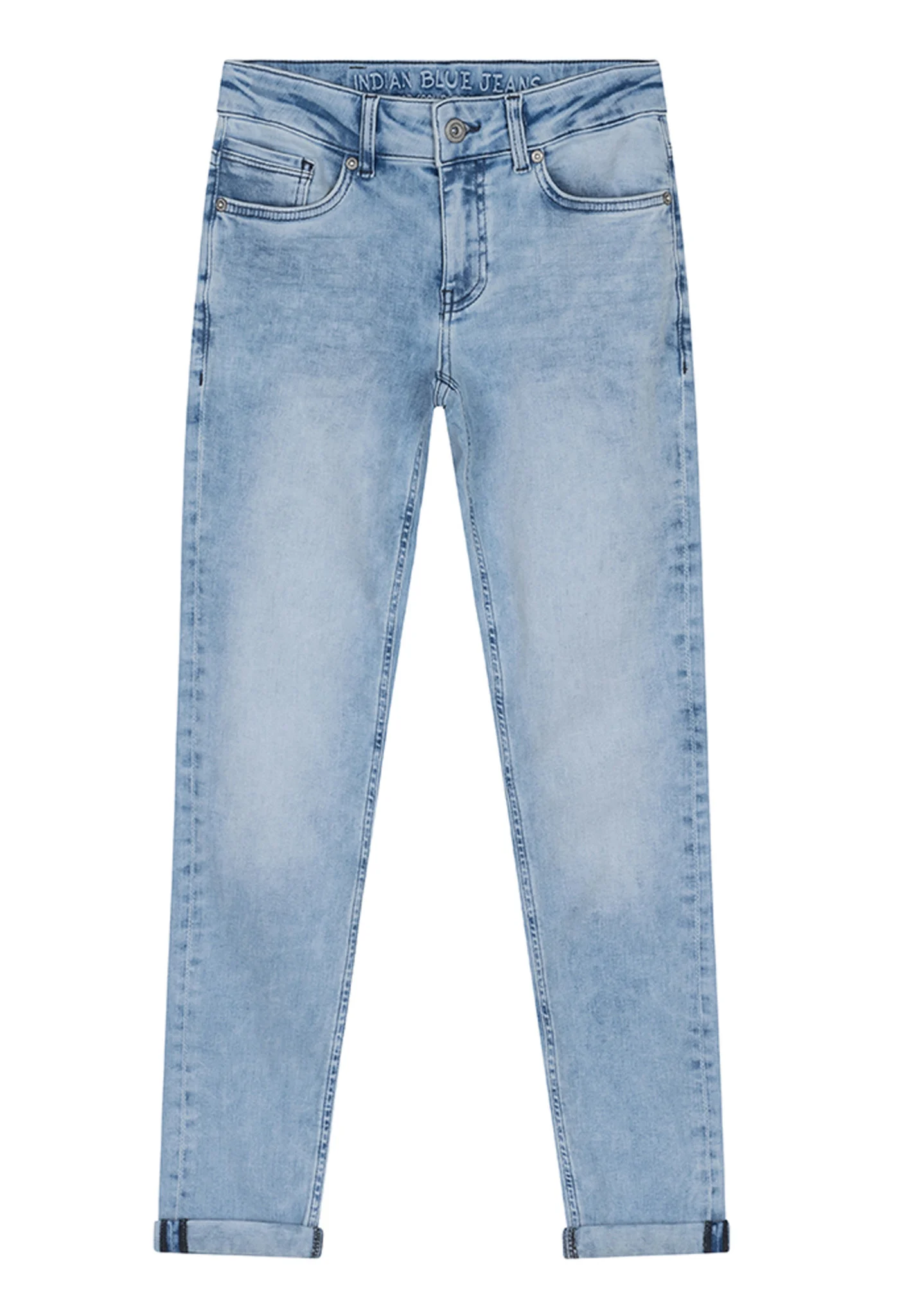 Afbeelding van Indian Blue Jongens jeans max straight fit used light denim