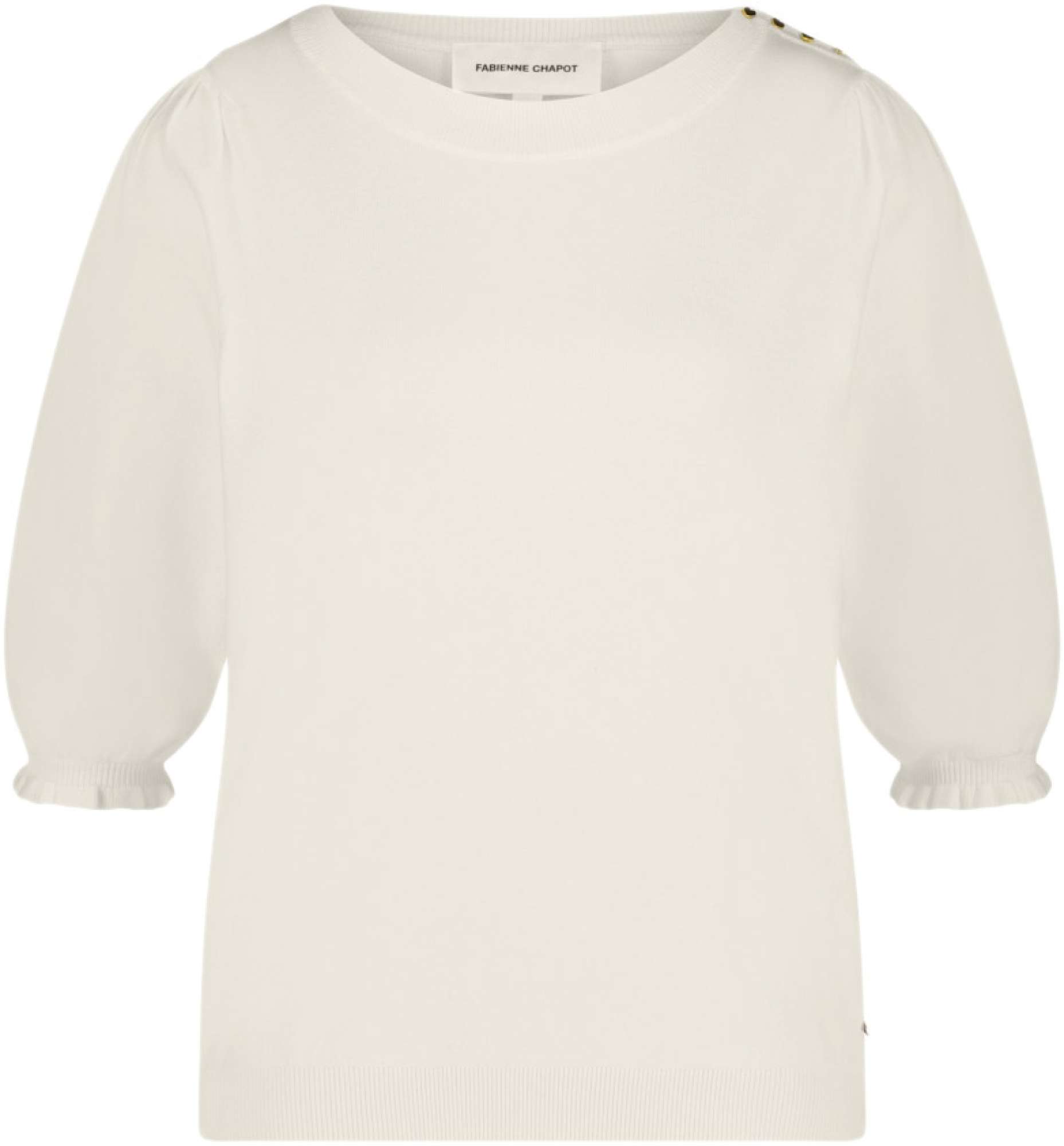 Afbeelding van Fabienne Chapot Milly ss pullover cream white