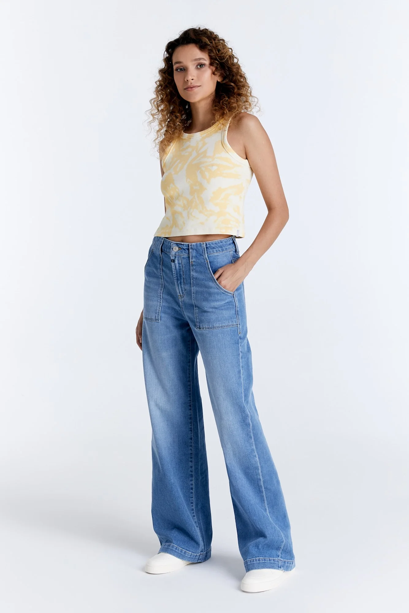 Cup of Joe Lulu wide leg jeans light blue