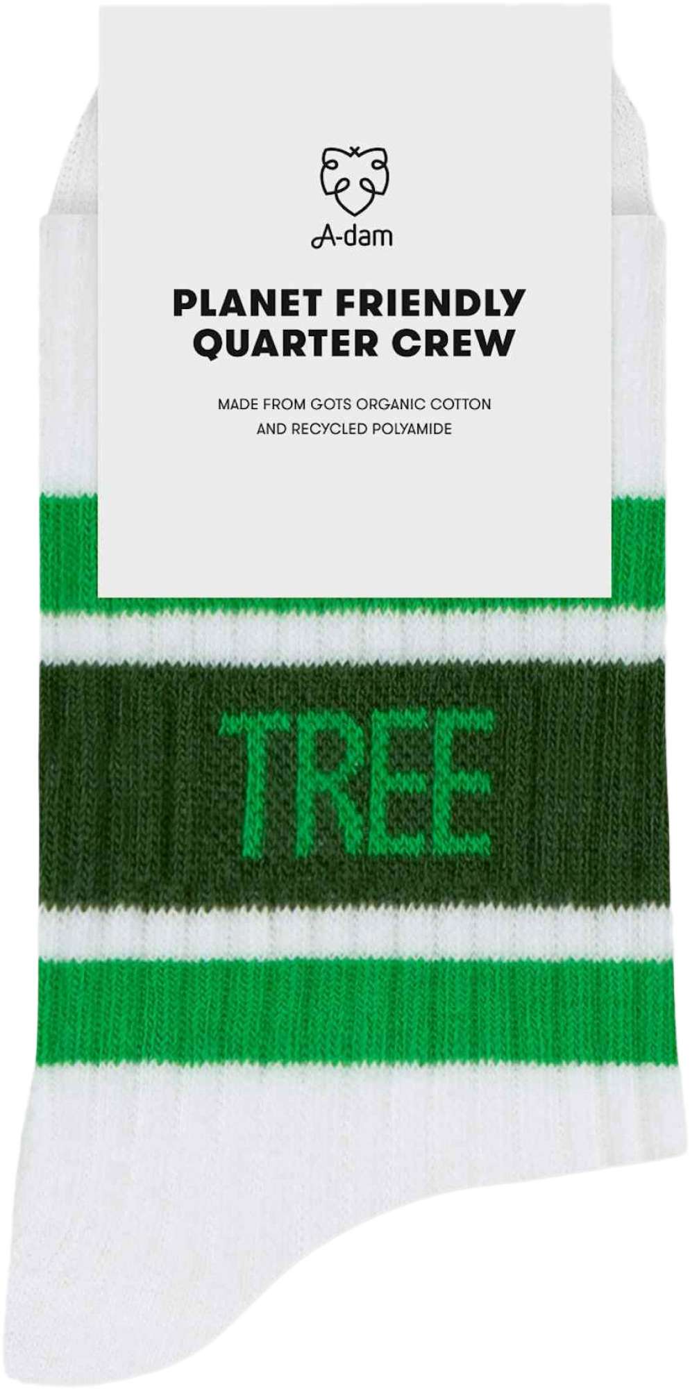 Afbeelding van A-dam Quarter socks green treehugger