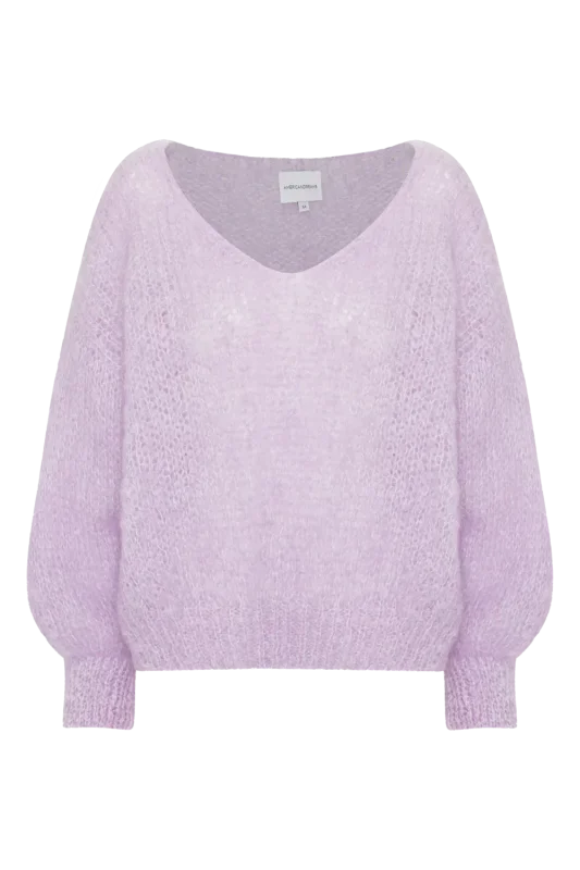 Afbeelding van American Dreams Milana ls mohair knit light purple -