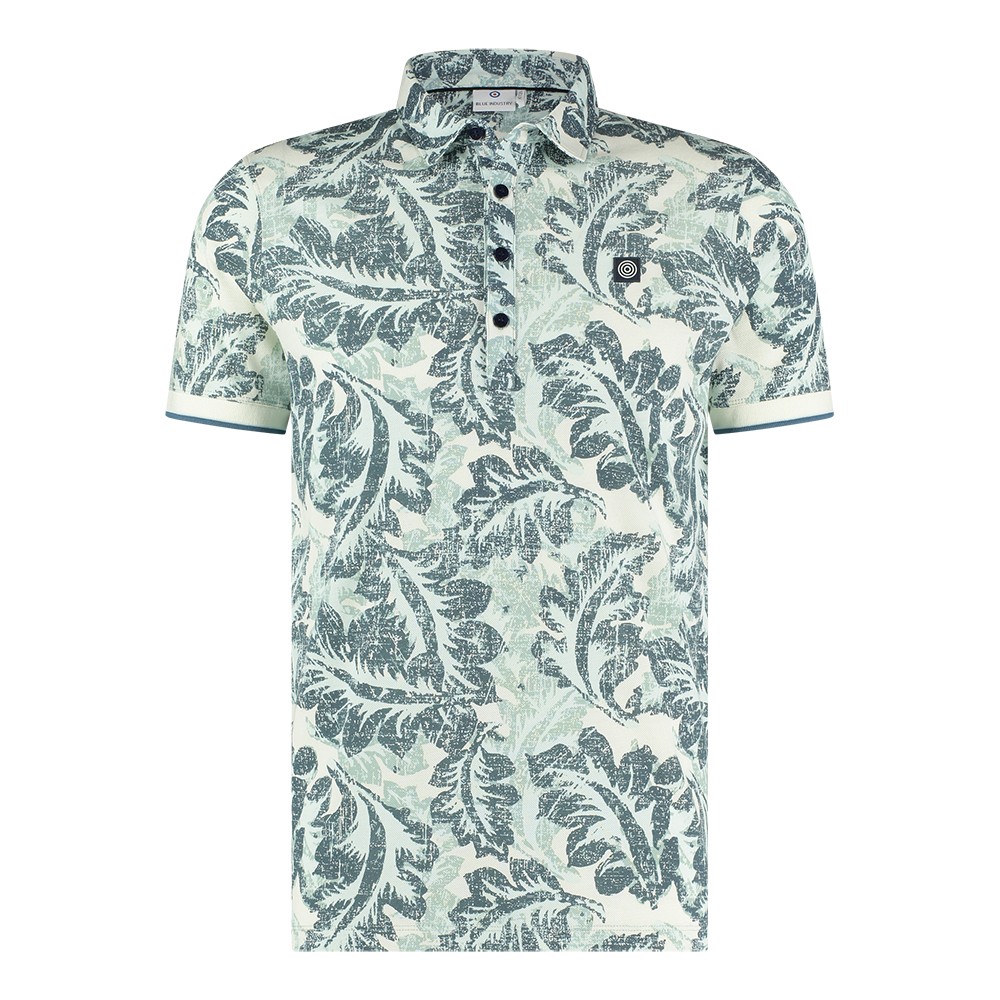 Afbeelding van Blue Industry All-over print polo