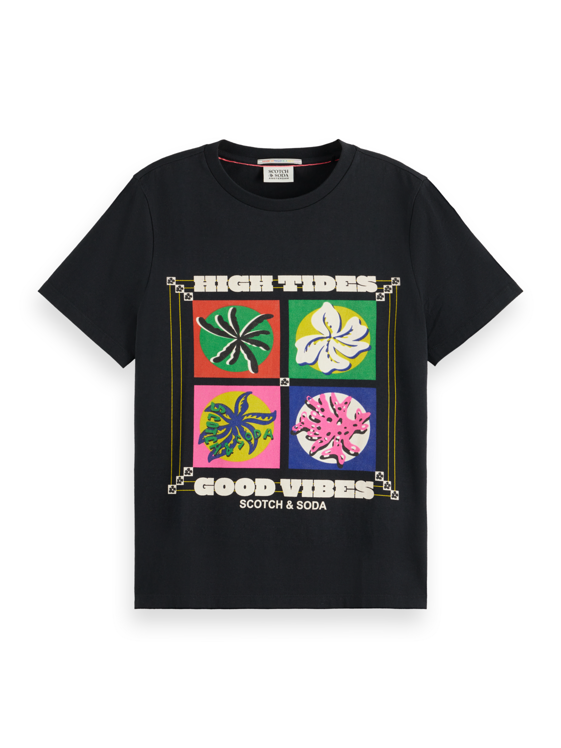 Scotch & Soda 177327 001 scotch&soda regular fit front artwork t-shirt black