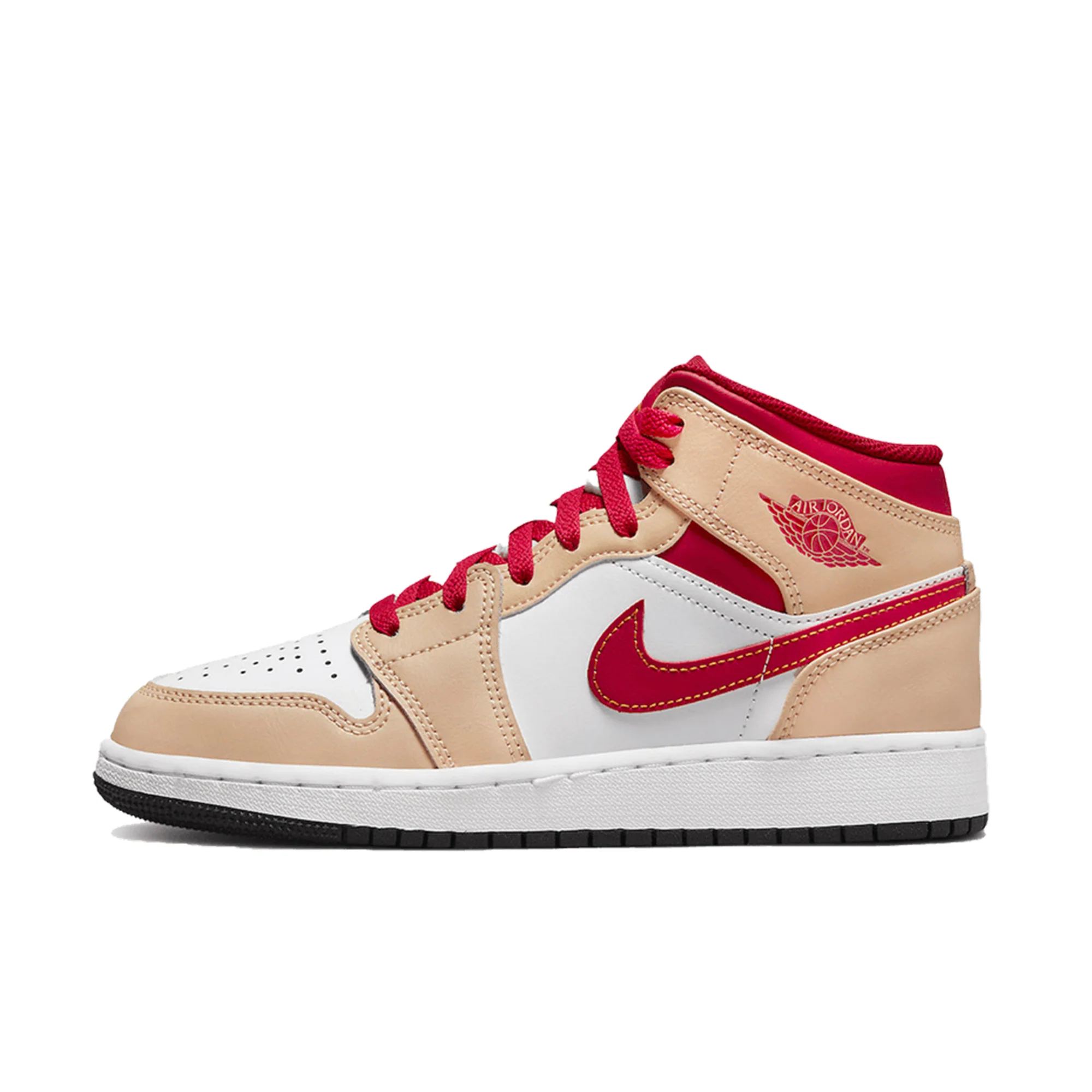 Nike Air jordan 1 mid light cardinal curry (gs)