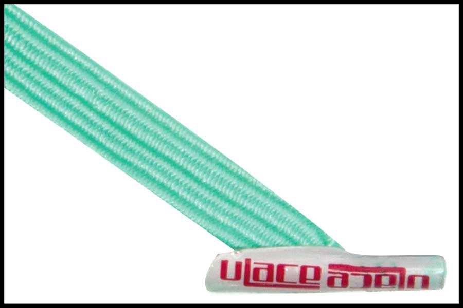 Afbeelding van Ulace veters voor sneakers met 6 gaatjes sea foam elastiek