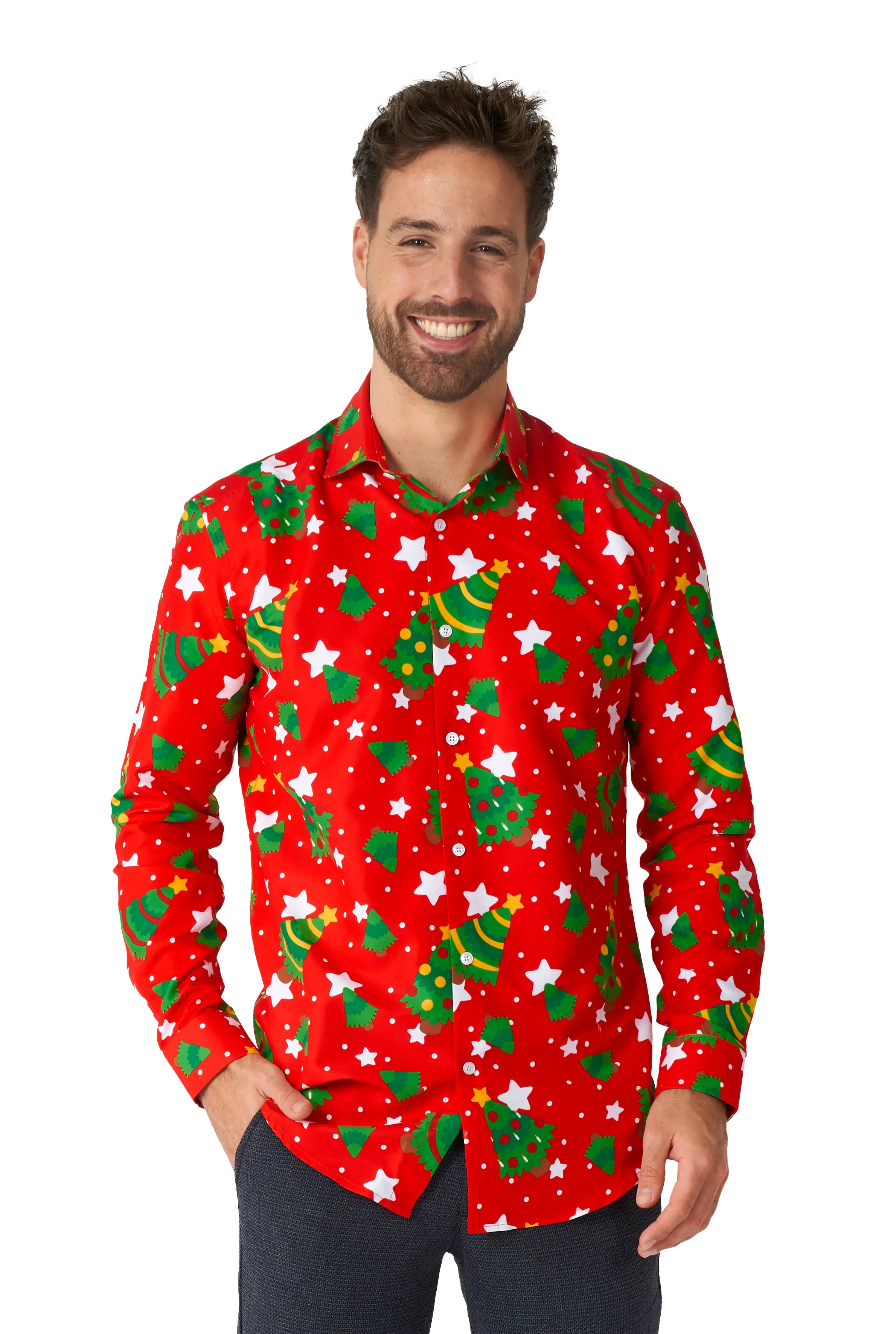 Suitmeister Christmas trees stars red