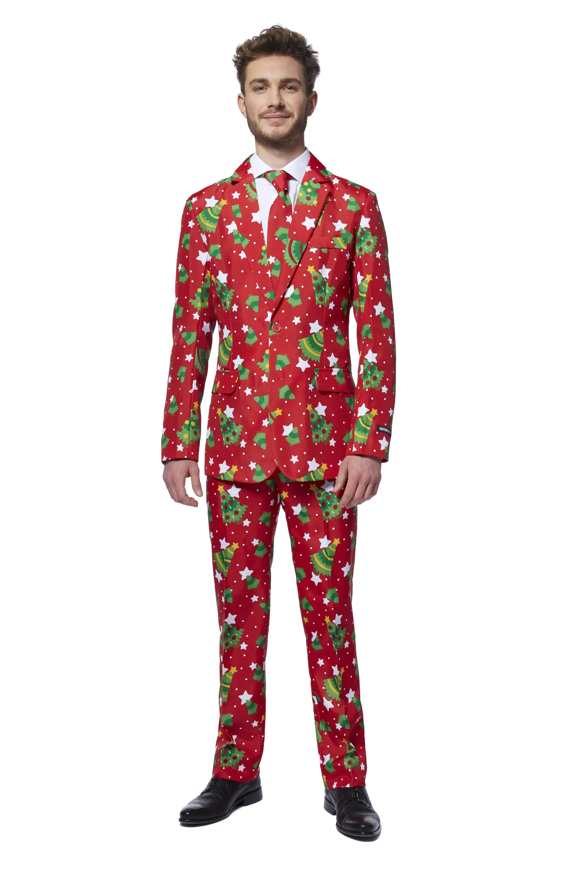 Suitmeister Christmas trees stars red