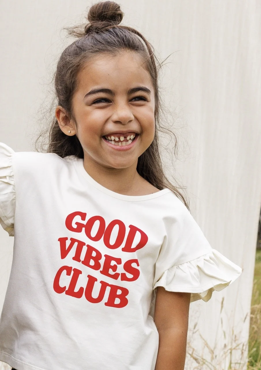 Afbeelding van Looxs Revolution T-shirt ivory  voor meisjes in de kleur