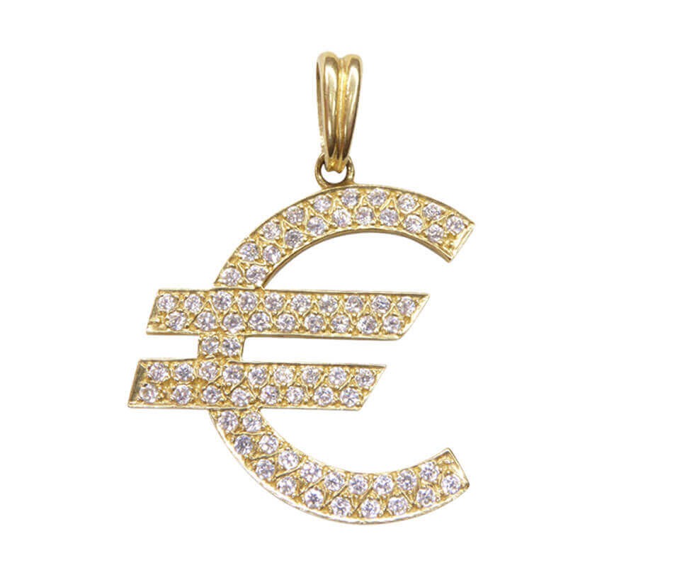 Afbeelding van Christian Euro hanger met zirkonia