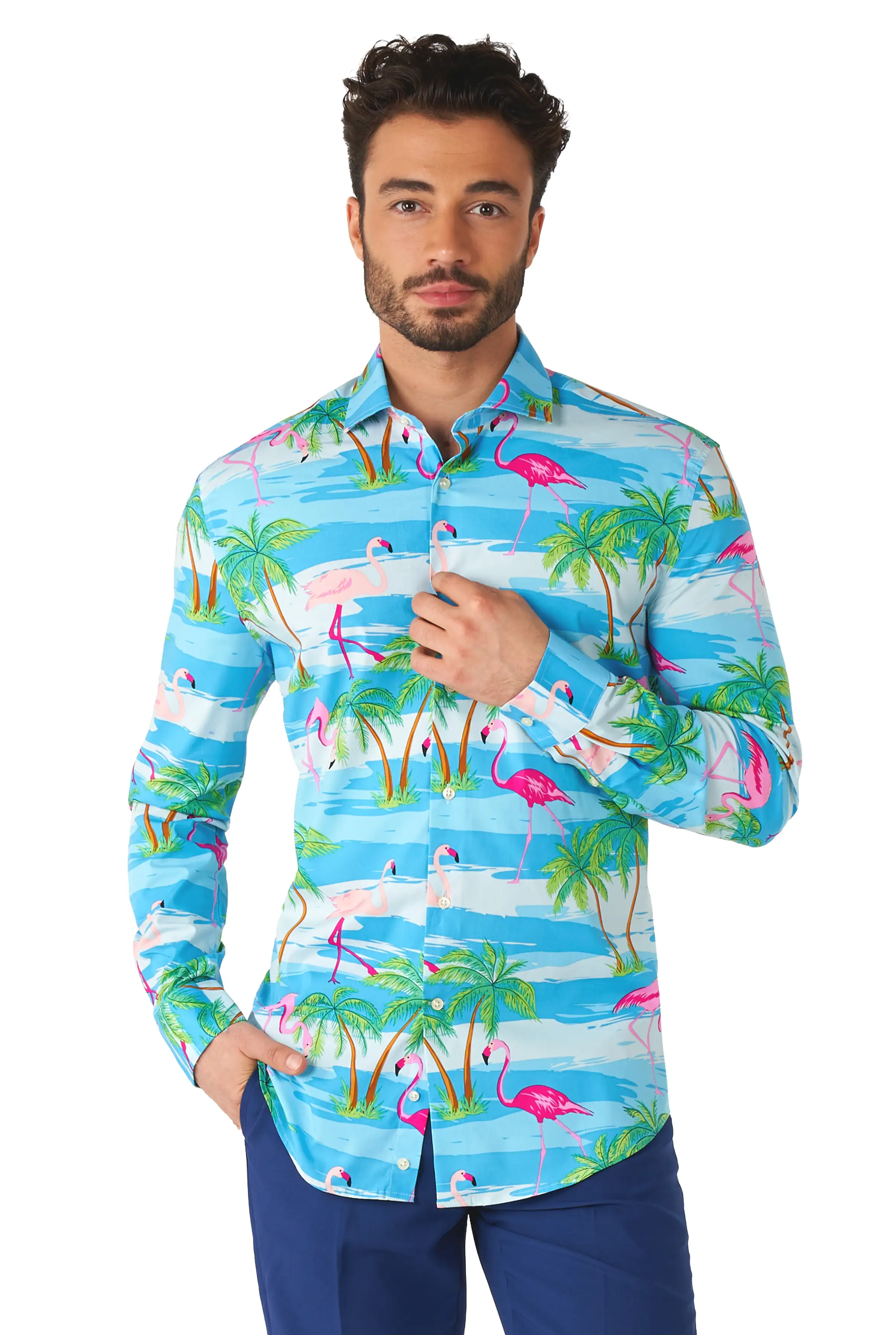 OppoSuits Shirt ls flaminguy