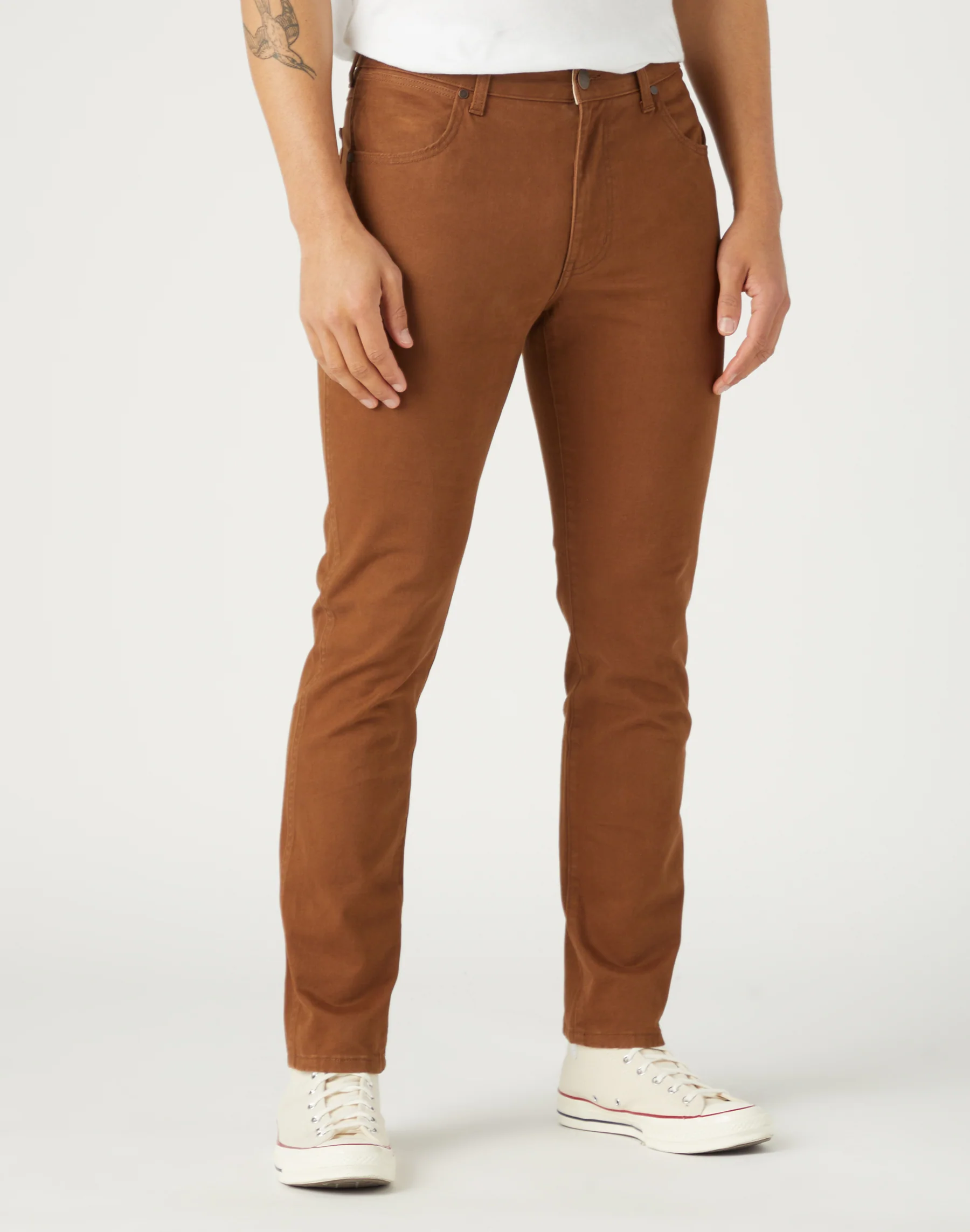 Wrangler Larston heren slim-fit broek bison
