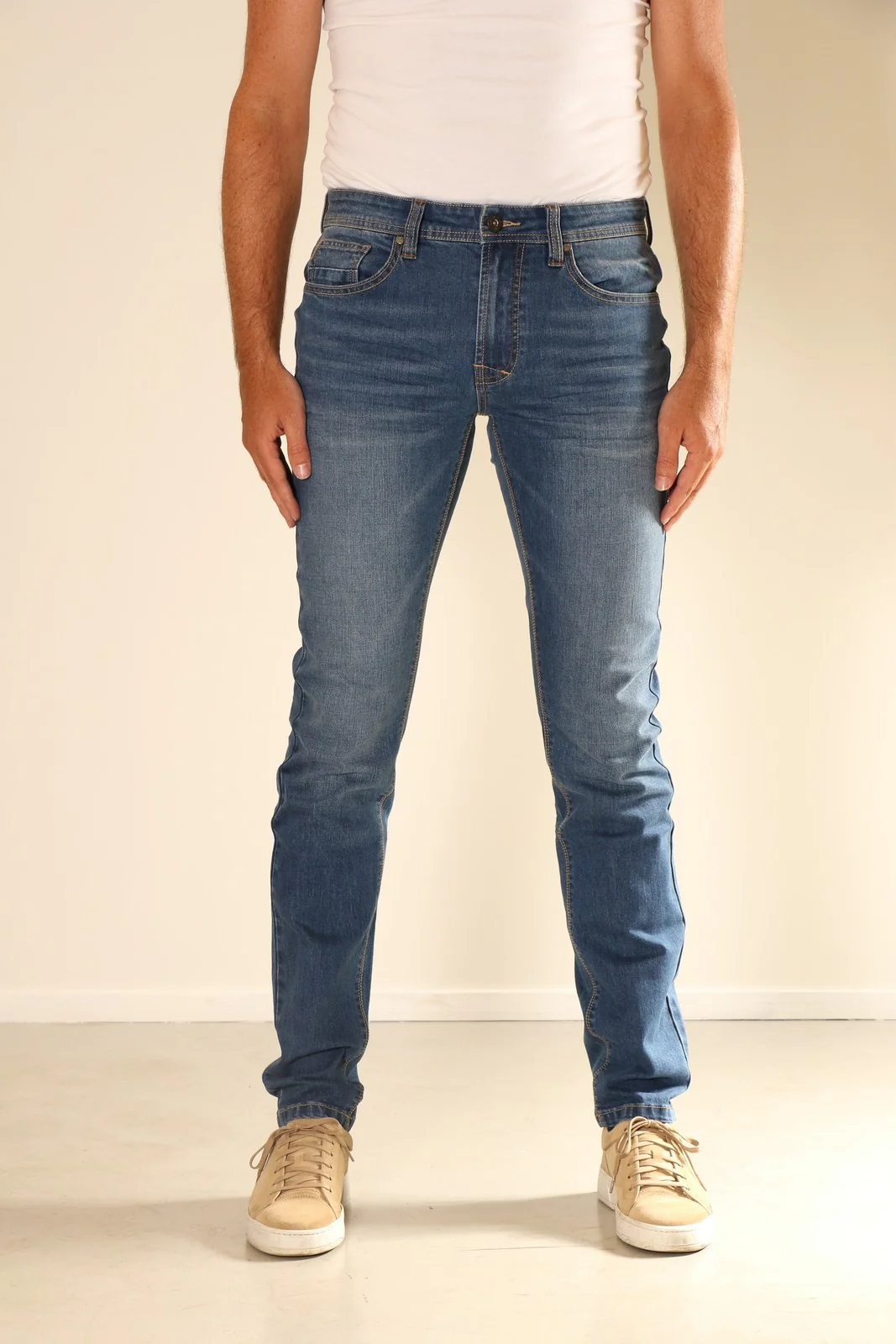 Afbeelding van New-Star Lincoln heren tapered-fit jeans stone used