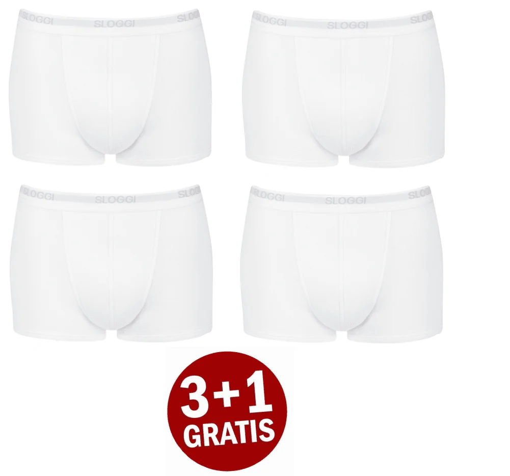 Sloggi Basic short 4-pack wit