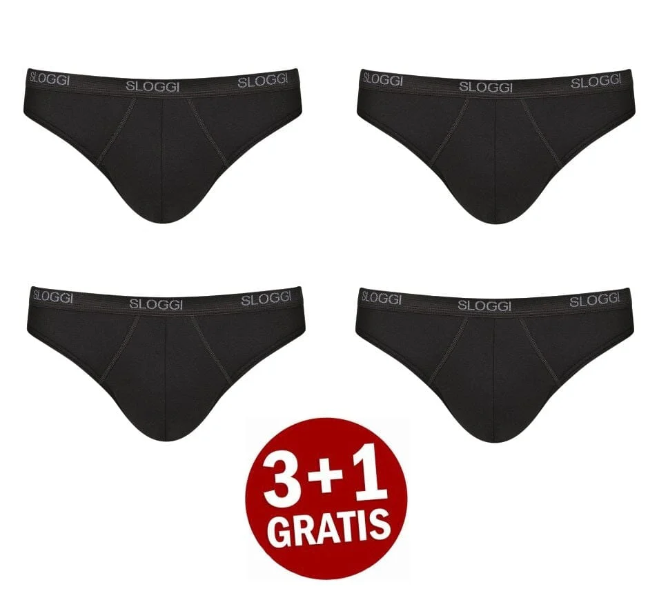 Afbeelding van Sloggi Basic mini 4-pack zwart