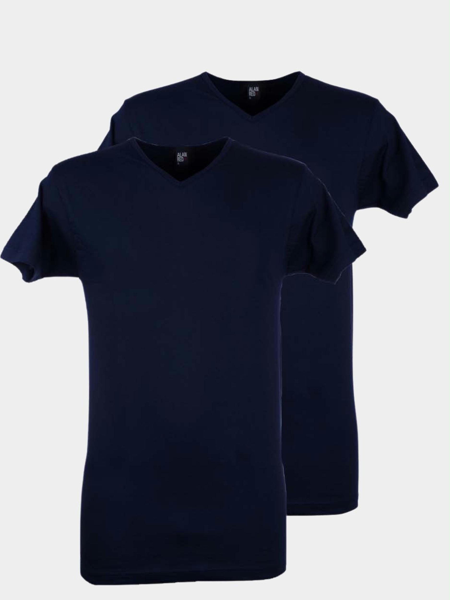 Afbeelding van Alan Red T-shirt vermont navy v-hals 2-pack 6671.2/06