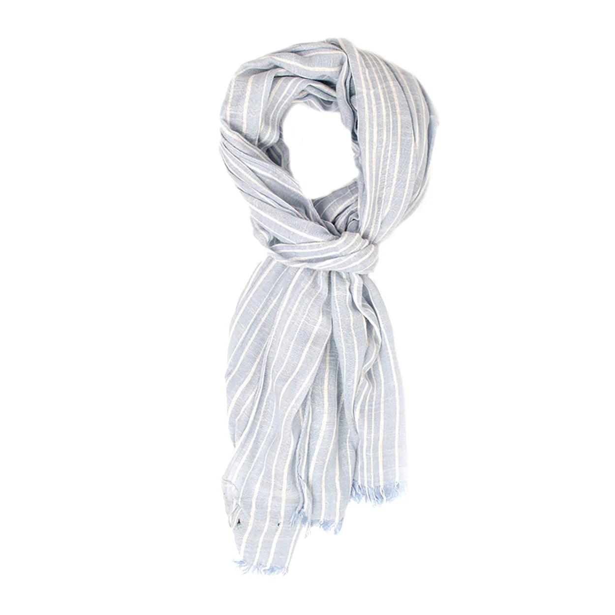 Afbeelding van Tresanti Cario | scarf with irregular stripes | sky blue